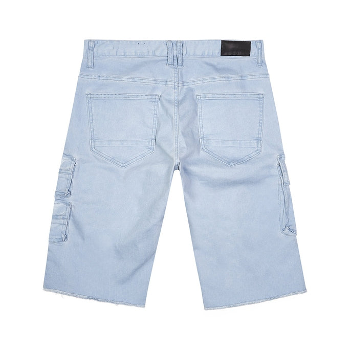 Smoke Rise Pigment Dyed Twill Utility Shorts -Dusty Seabreeze