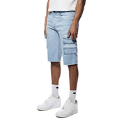Smoke Rise Pigment Dyed Twill Utility Shorts -Dusty Seabreeze