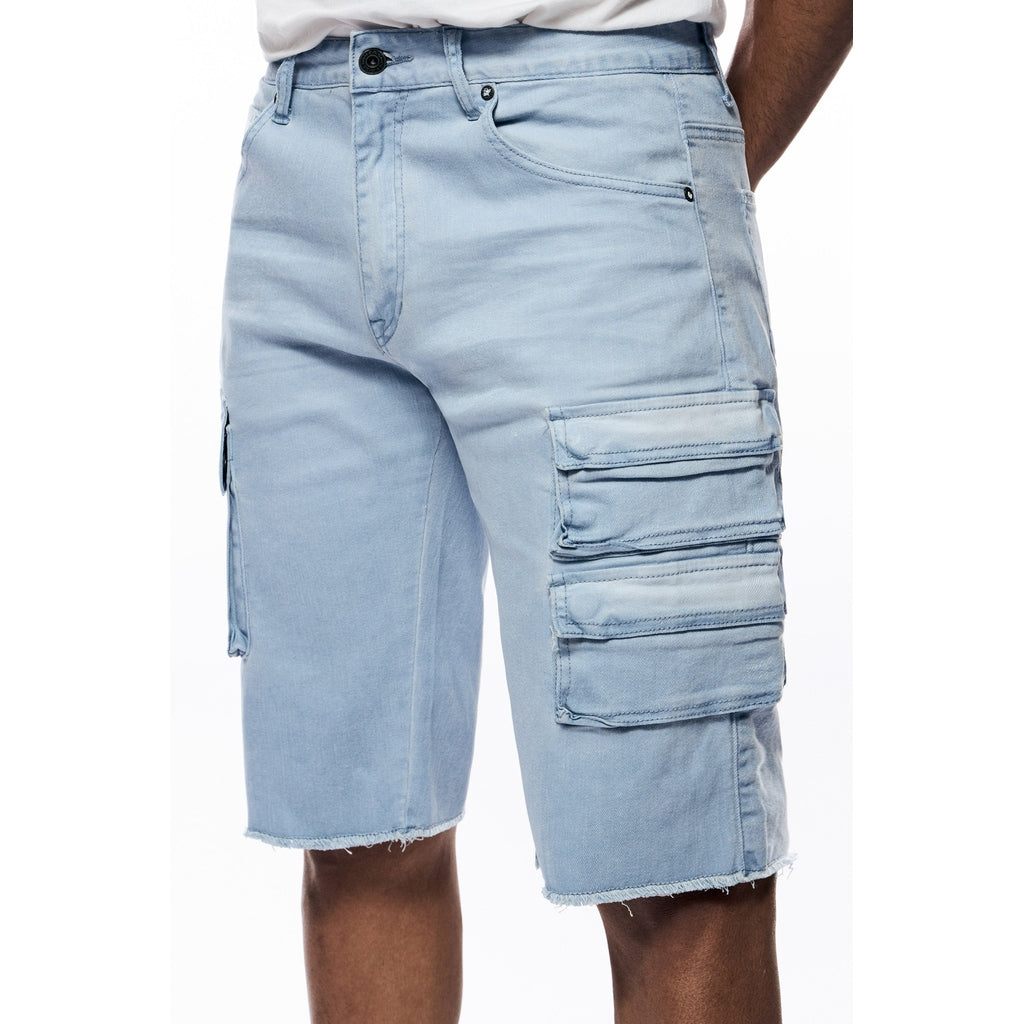 Smoke Rise Pigment Dyed Twill Utility Shorts -Dusty Seabreeze