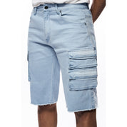 Smoke Rise Pigment Dyed Twill Utility Shorts -Dusty Seabreeze