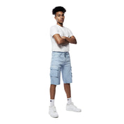 Smoke Rise Pigment Dyed Twill Utility Shorts -Dusty Seabreeze