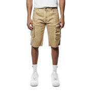 Smoke Rise Pigment Dyed Twill Utility Shorts - Khaki