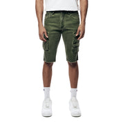 Smoke Rise Pigment Dyed Twill Utility Shorts - Vintage Army