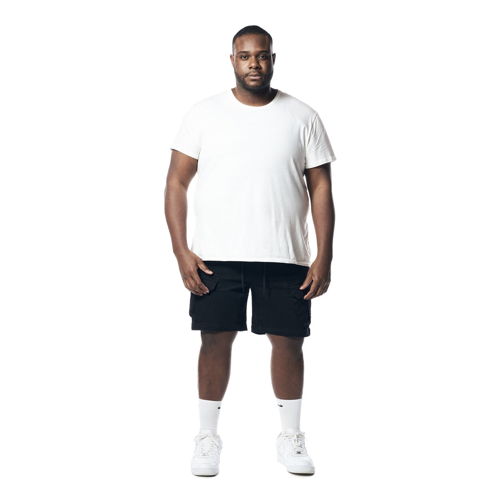 Smoke Rise Big and Tall Big and Tall - Essential Knit Twill Cargo Shorts - Black