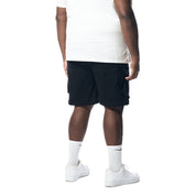 Smoke Rise Big and Tall Big and Tall - Essential Knit Twill Cargo Shorts - Black