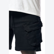 Smoke Rise Big and Tall Big and Tall - Essential Knit Twill Cargo Shorts - Black