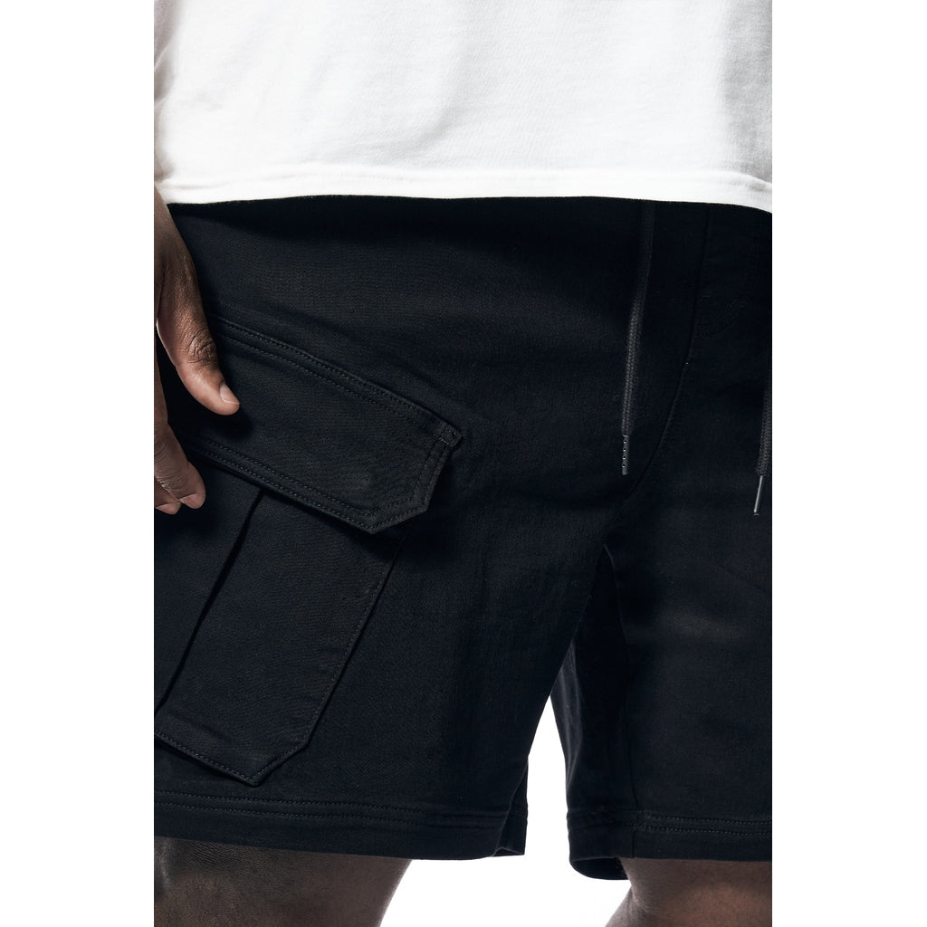 Smoke Rise Big and Tall Big and Tall - Essential Knit Twill Cargo Shorts - Black