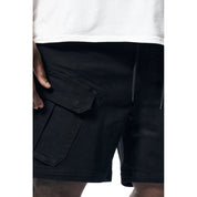 Smoke Rise Big and Tall Big and Tall - Essential Knit Twill Cargo Shorts - Black
