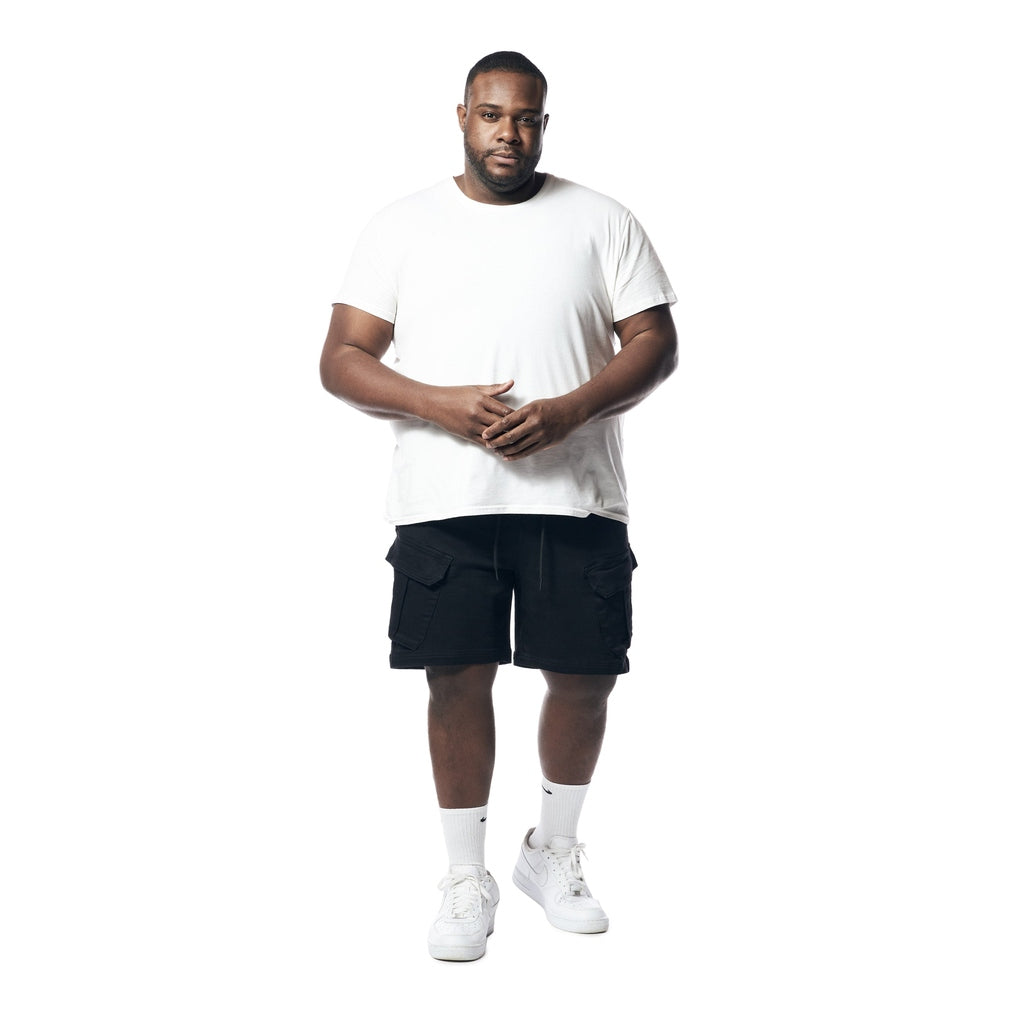 Smoke Rise Big and Tall Big and Tall - Essential Knit Twill Cargo Shorts - Black