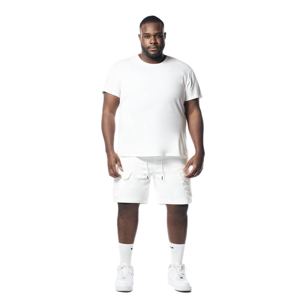 Smoke Rise Big and Tall Big and Tall - Essential Knit Twill Cargo Shorts - White