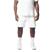 Smoke Rise Big and Tall Big and Tall - Essential Knit Twill Cargo Shorts - White