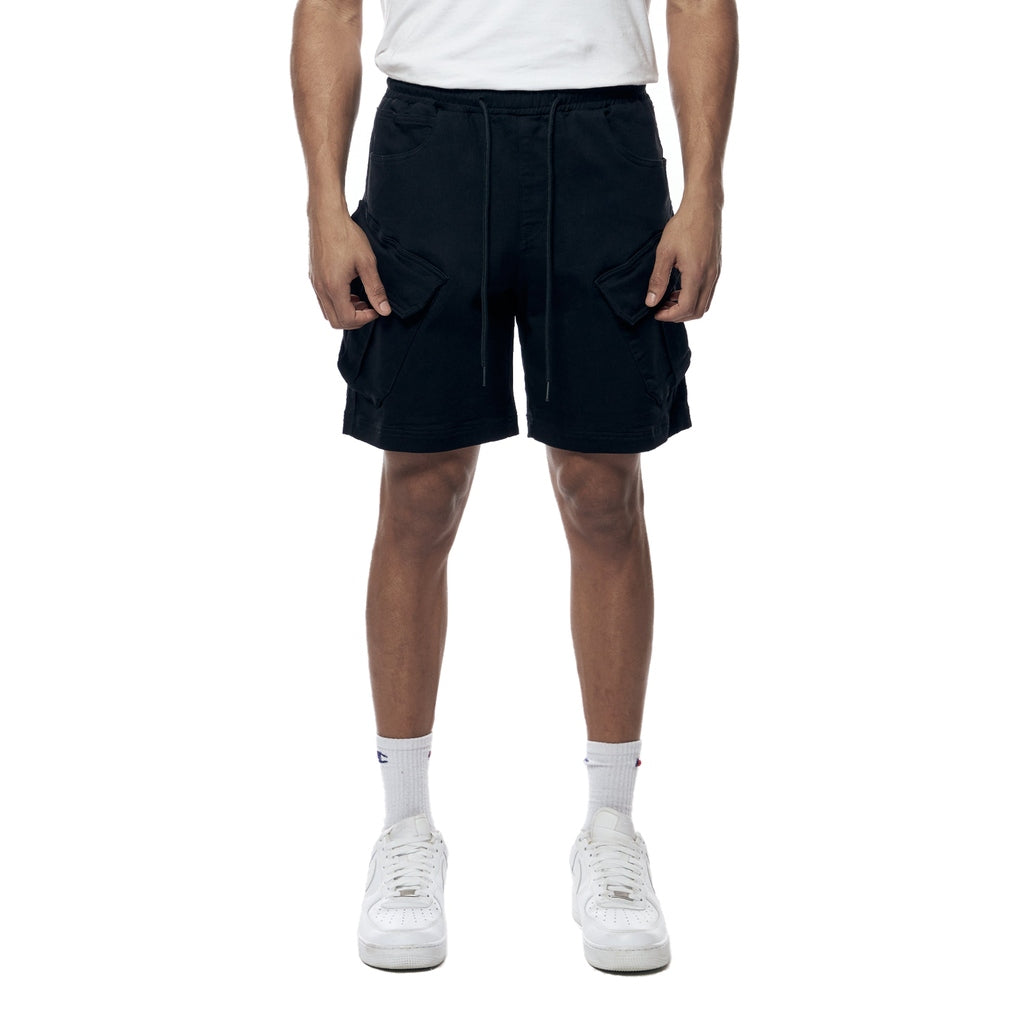 Smoke Rise Essential Knit Twill Cargo Shorts - Black