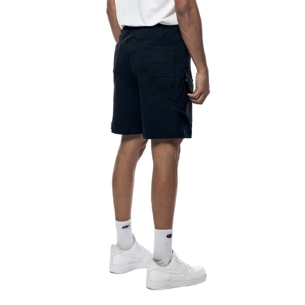 Smoke Rise Essential Knit Twill Cargo Shorts - Black
