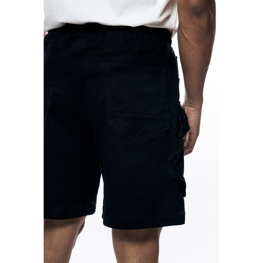 Smoke Rise Essential Knit Twill Cargo Shorts - Black