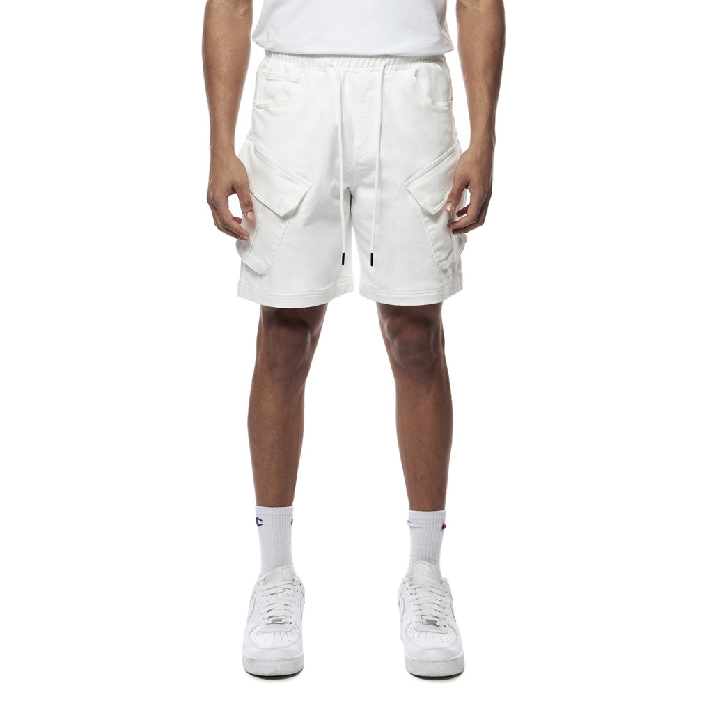 Smoke Rise Essential Knit Twill Cargo Shorts - White