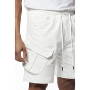 Smoke Rise Essential Knit Twill Cargo Shorts - White