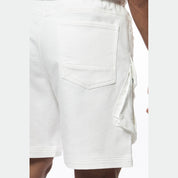 Smoke Rise Essential Knit Twill Cargo Shorts - White