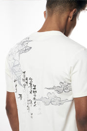 Printed Tattoo Tee Shirt - Ecru