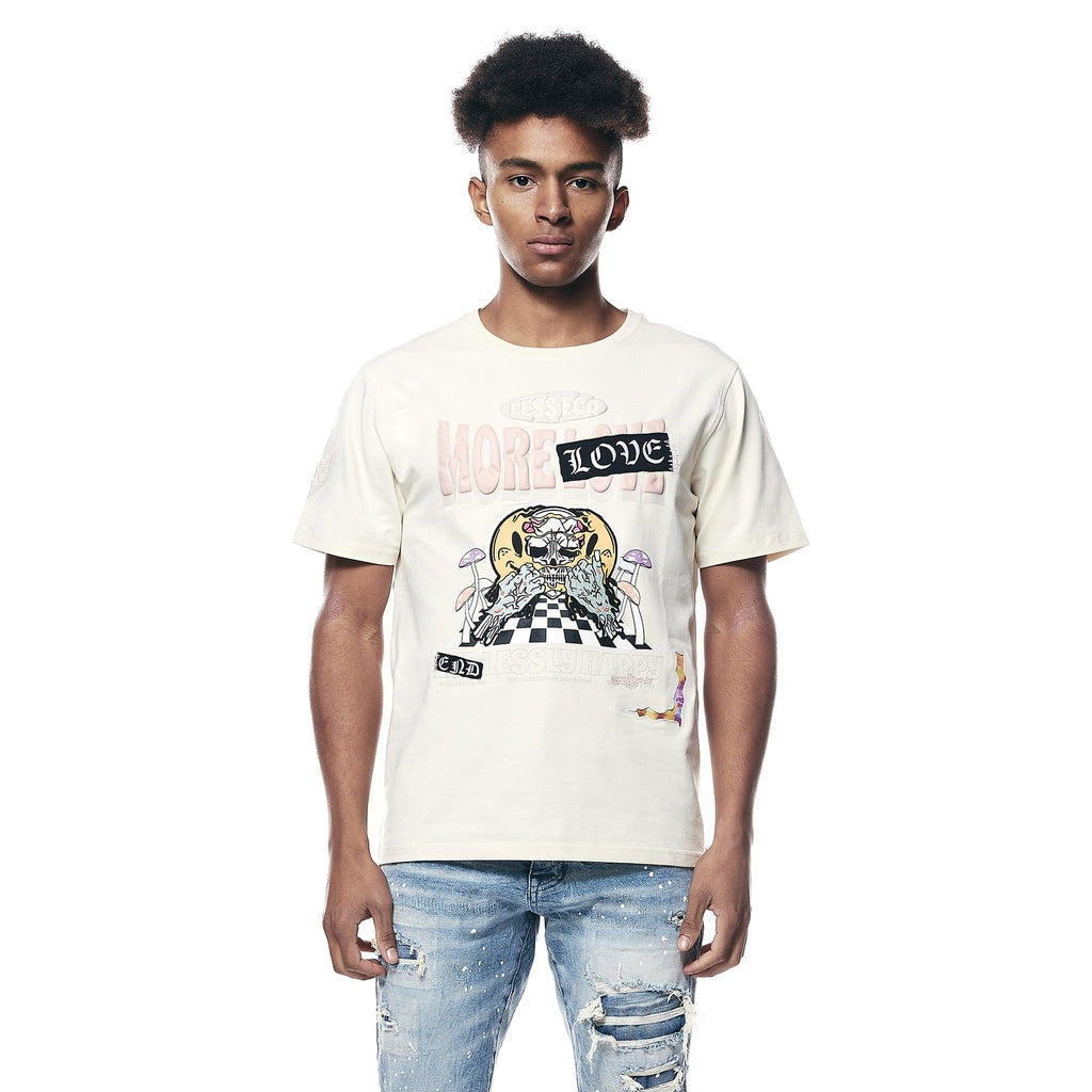 Smoke Rise Skull Graphic Tee - Ecru