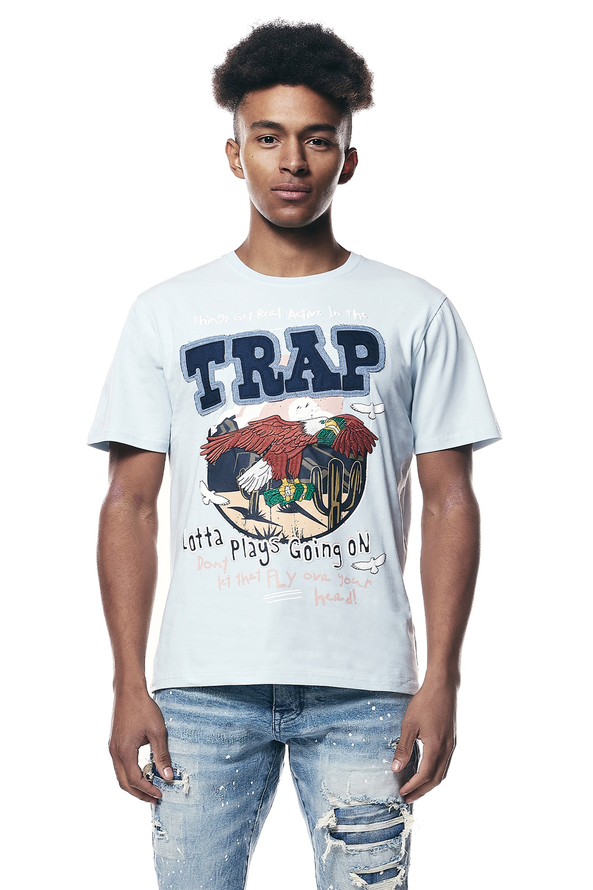 Trap Graphic Tee - Seabreeze