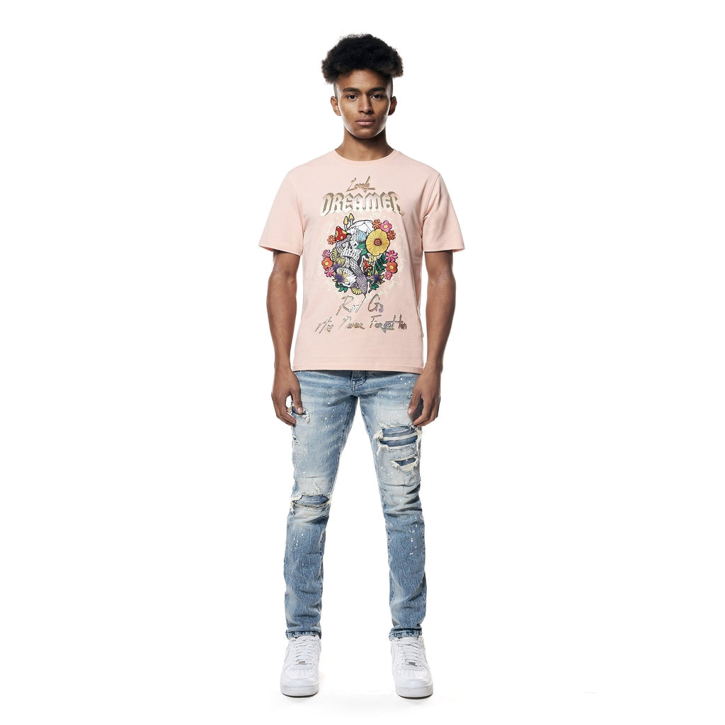 Smoke Rise Dreamer Graphic Tee - Peach