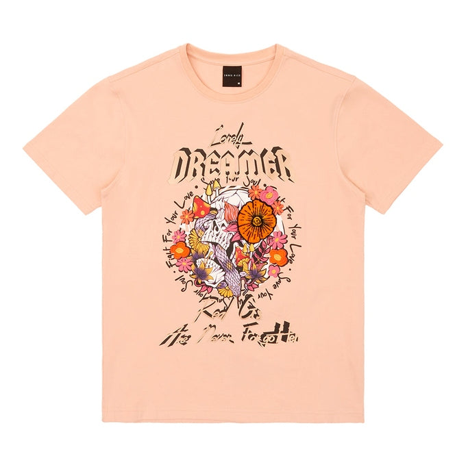 Smoke Rise Dreamer Graphic Tee - Peach