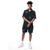 Printed Utility Boxy Windbreaker Shirt