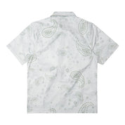 Smoke Rise Printed Short Sleeve Woven Windbreaker Shirt - Sage