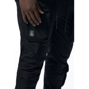 Smoke Rise Big and Tall Big and Tall - Printed Utility Windbreaker Joggers - Black