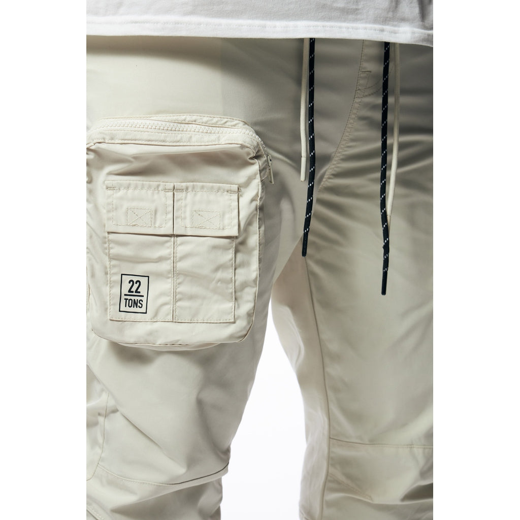 Smoke Rise Big and Tall Big and Tall - Printed Utility Windbreaker Joggers - Oatmeal