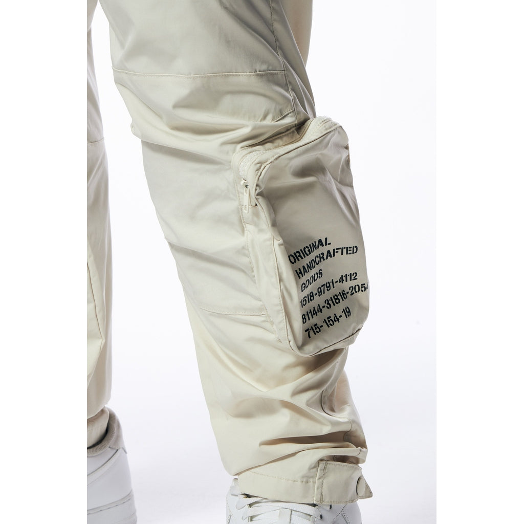 Smoke Rise Big and Tall Big and Tall - Printed Utility Windbreaker Joggers - Oatmeal