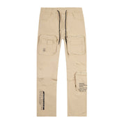 Smoke Rise Printed Utility Windbreaker Joggers - Khaki