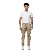 Smoke Rise Printed Utility Windbreaker Joggers - Khaki