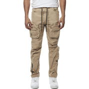 Smoke Rise Printed Utility Windbreaker Joggers - Khaki
