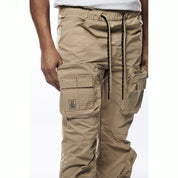 Smoke Rise Printed Utility Windbreaker Joggers - Khaki