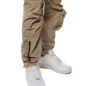 Smoke Rise Printed Utility Windbreaker Joggers - Khaki