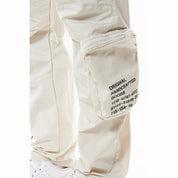 Smoke Rise Printed Utility Windbreaker Joggers - Oatmeal