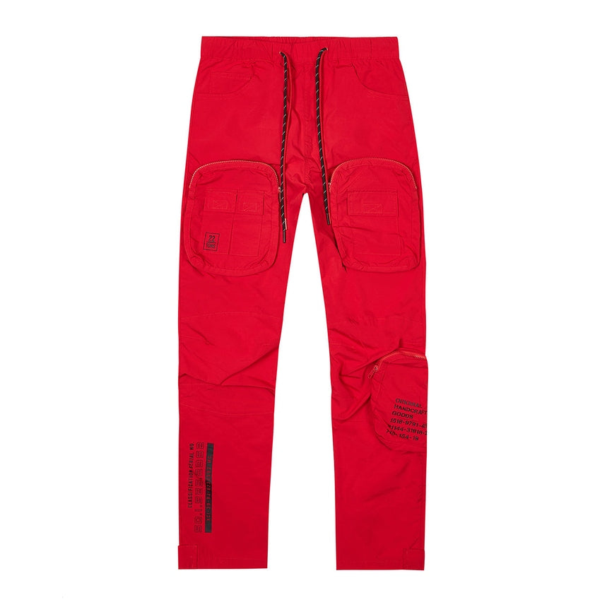 Smoke Rise Big and Tall Big and Tall - Printed Utility Windbreaker Joggers - Red