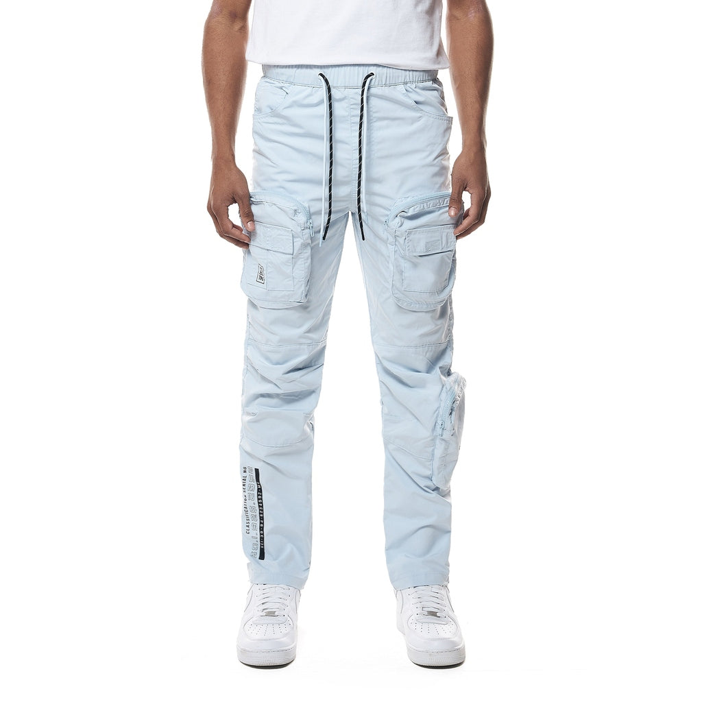 Smoke Rise Printed Utility Windbreaker Joggers - Seabreeze