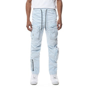 Smoke Rise Printed Utility Windbreaker Joggers - Seabreeze