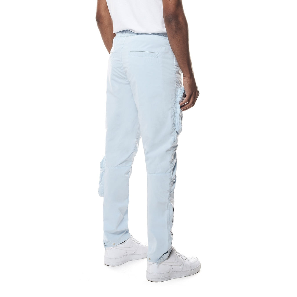 Smoke Rise Printed Utility Windbreaker Joggers - Seabreeze