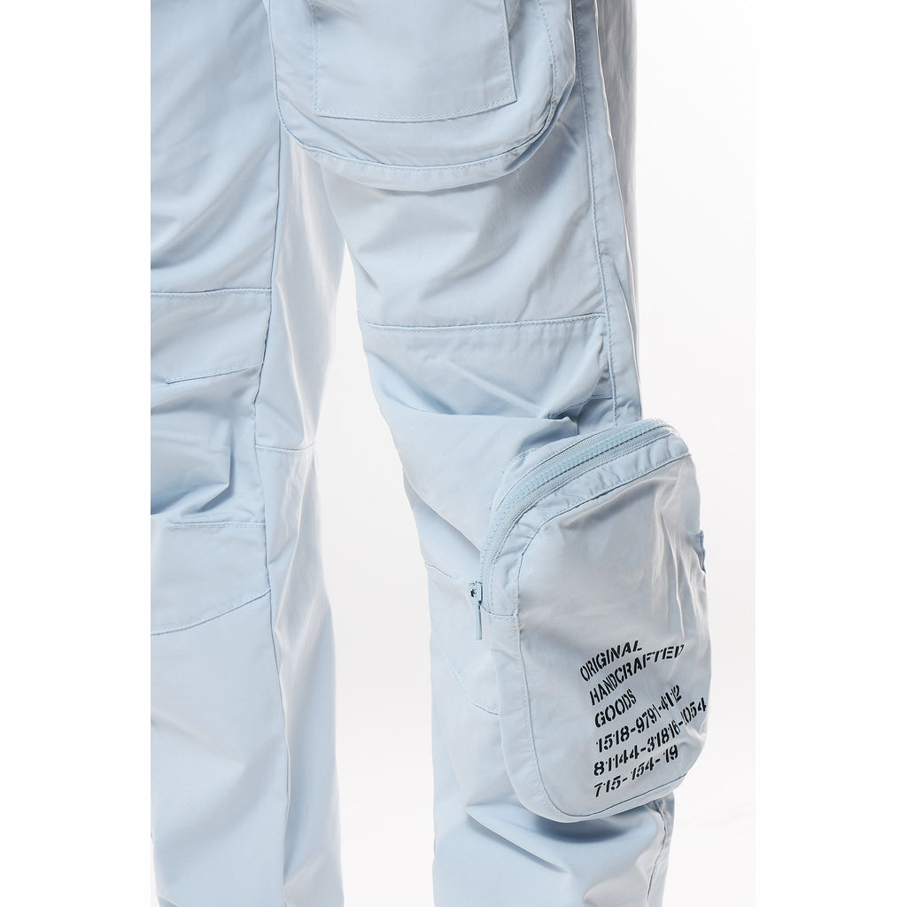 Smoke Rise Printed Utility Windbreaker Joggers - Seabreeze