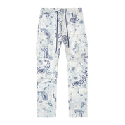 Smoke Rise Paisley Utility Windbreaker Joggers - Blue