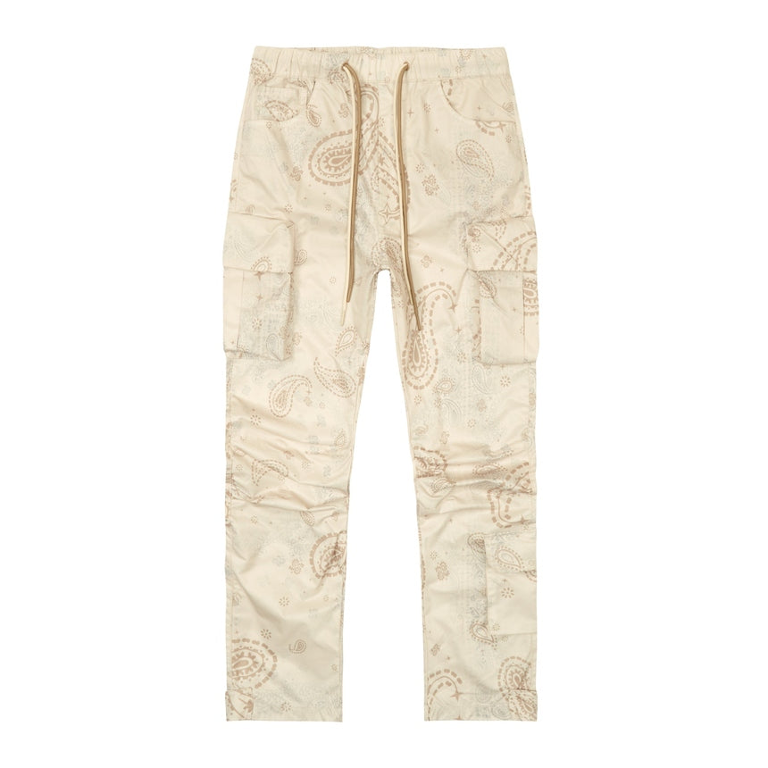 Smoke Rise Paisley Utility Windbreaker Joggers - Latte