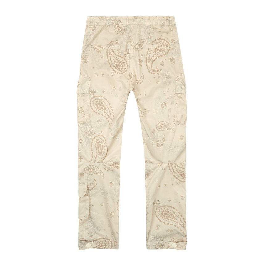 Smoke Rise Paisley Utility Windbreaker Joggers - Latte