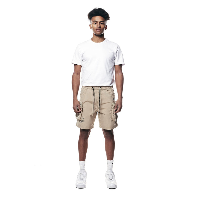 Printed Utility Lounge Windbreaker Shorts