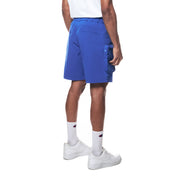 Smoke Rise Printed Utility Lounge Windbreaker Shorts - Royal