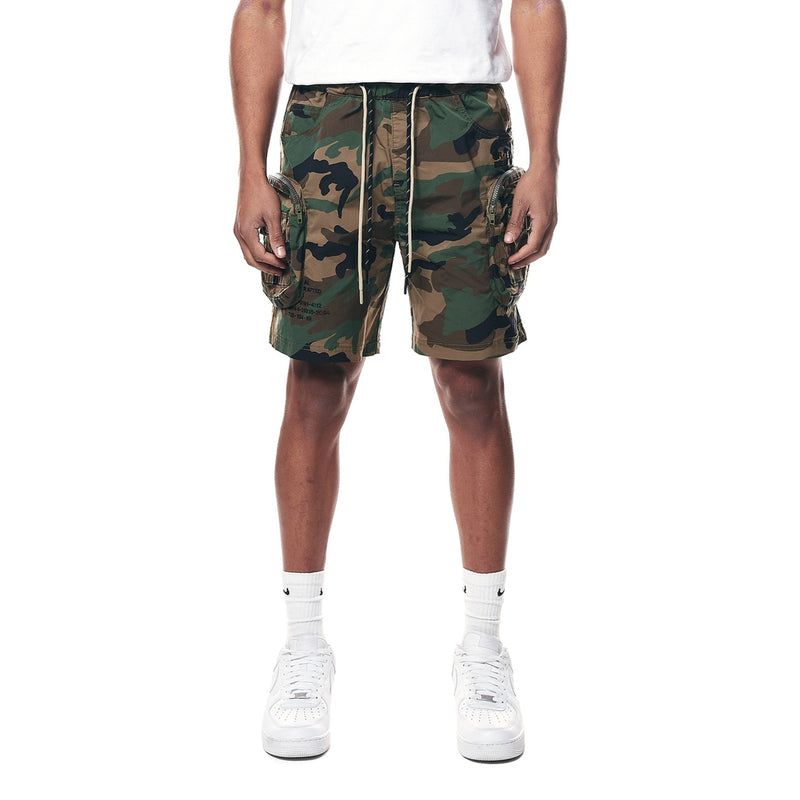 Printed Utility Lounge Windbreaker Shorts