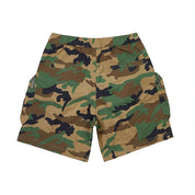 Smoke Rise Printed Utility Lounge Windbreaker Shorts - Wood Camo