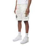 Smoke Rise Varsity Lounge Windbreaker Shorts - Chalk